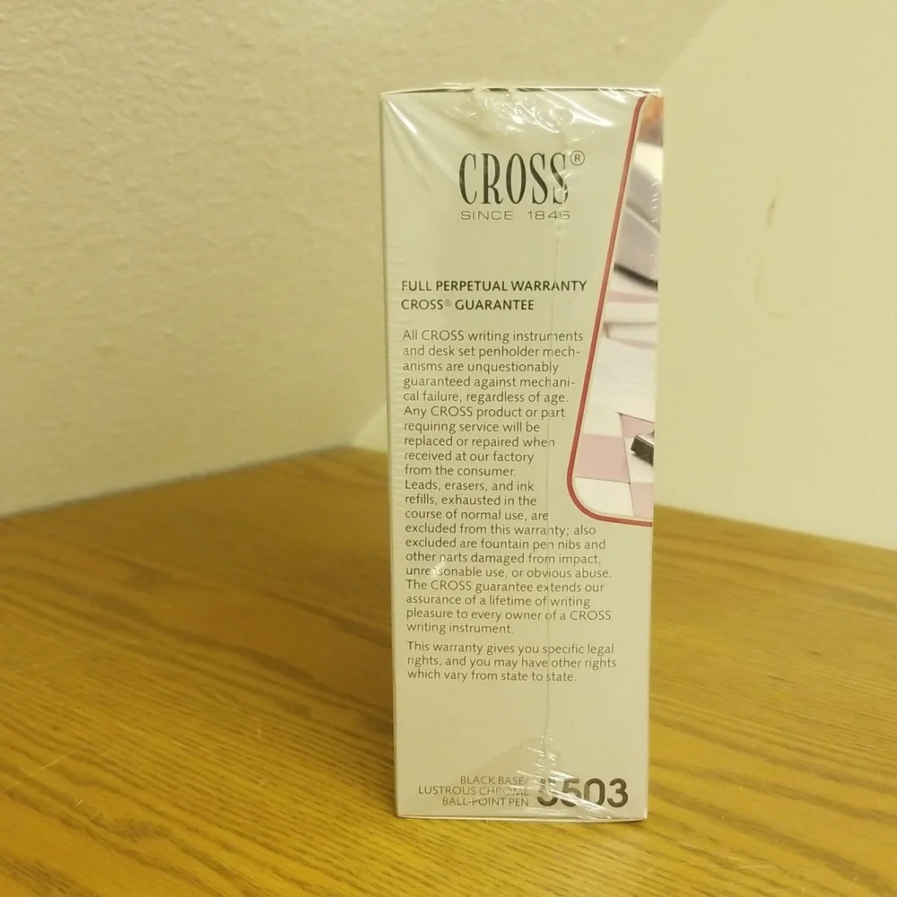 Cross BlackBase/Lustrous Chrome Ball Point Pen 5503 - Picture 2 of 6